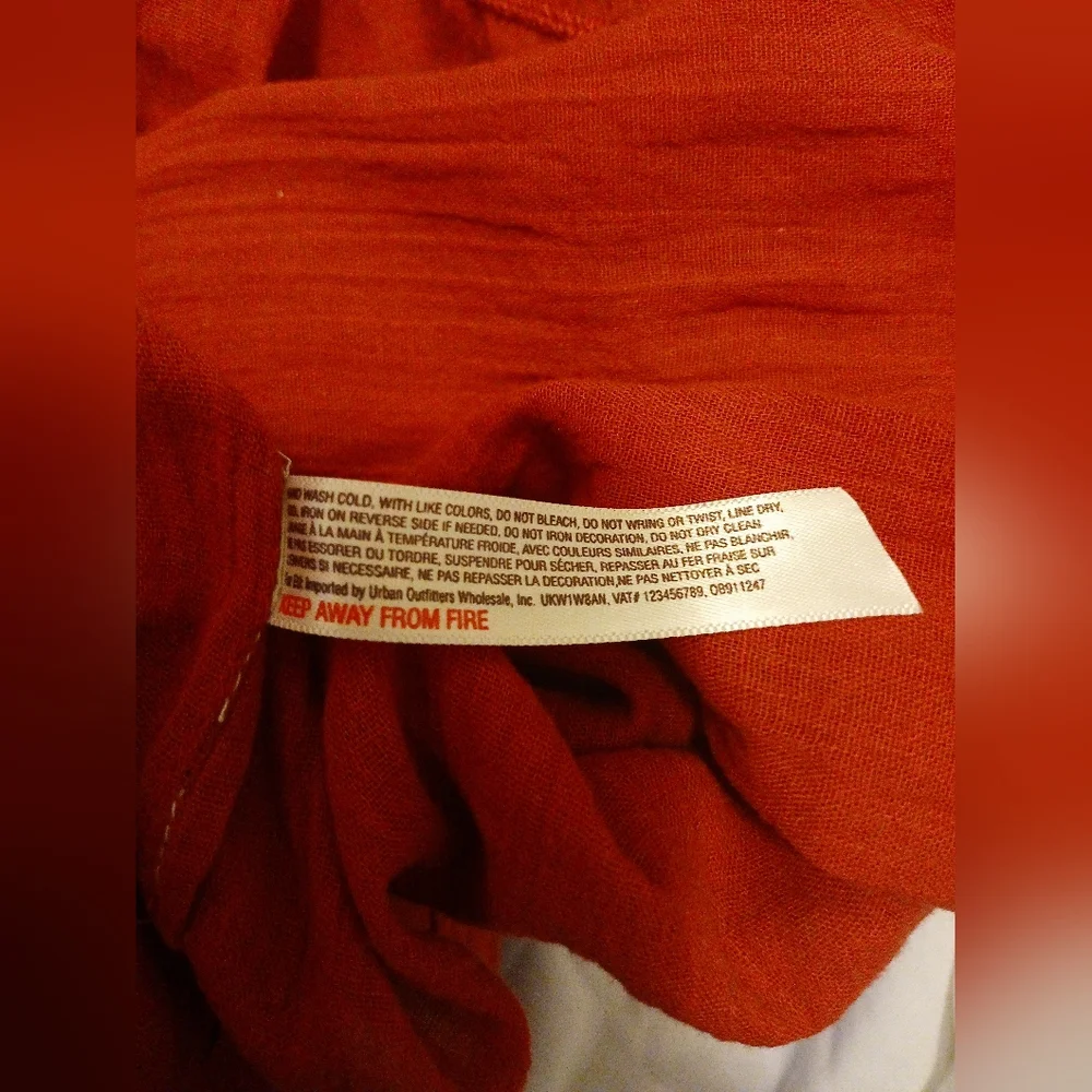 Free People Embroidery Celestial Skies Midi Dress W/Tassels In Burgundy XS - Picture 4 of 9